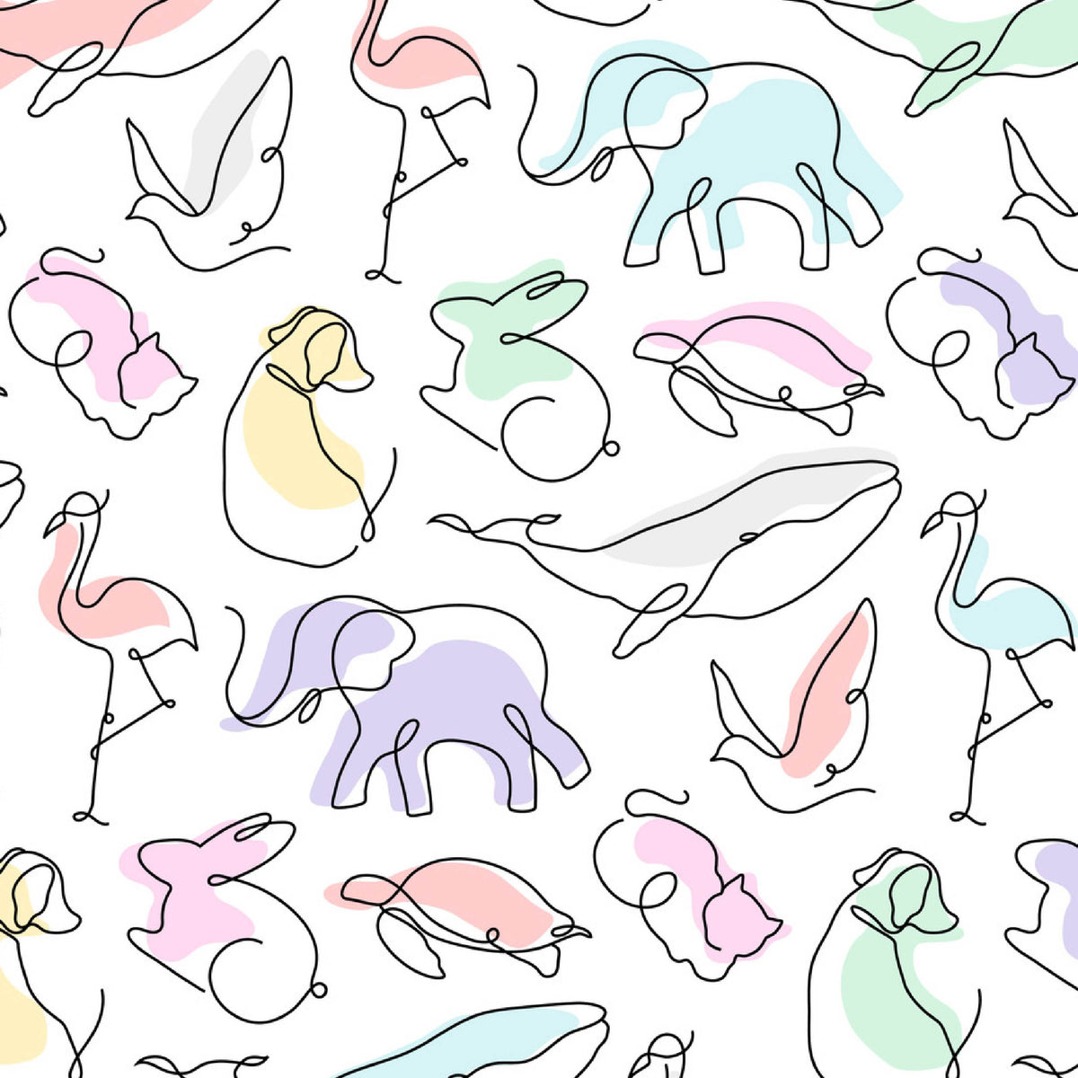 Tapiz Animales Pastel