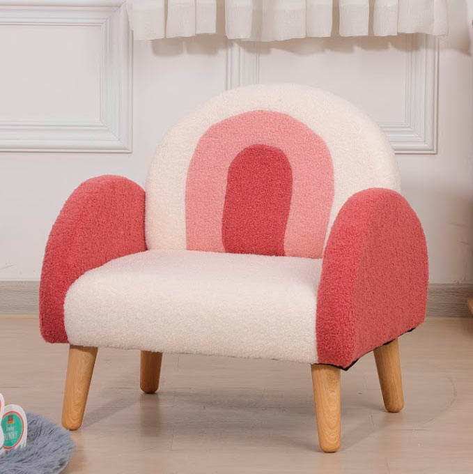 Sillón para niño(a) de arcoíris rosa para cuarto de toddler